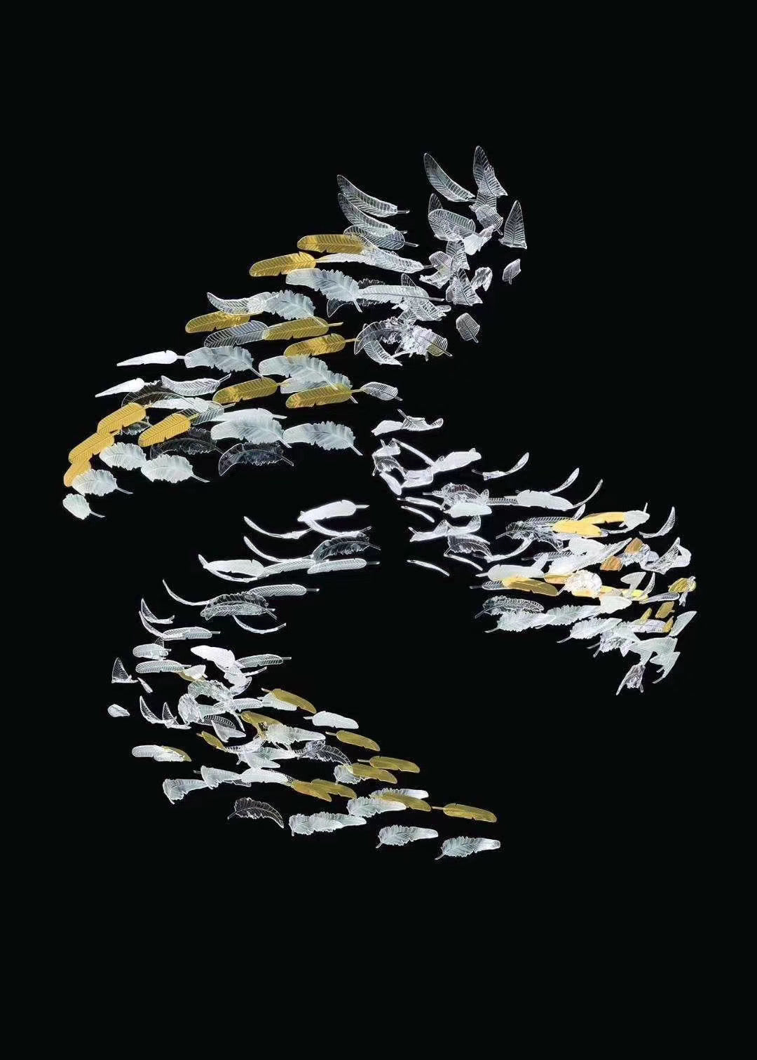 Feather Art Crystal Glass Chandelier