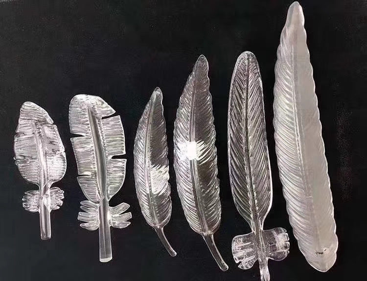 Feather Art Crystal Glass Chandelier