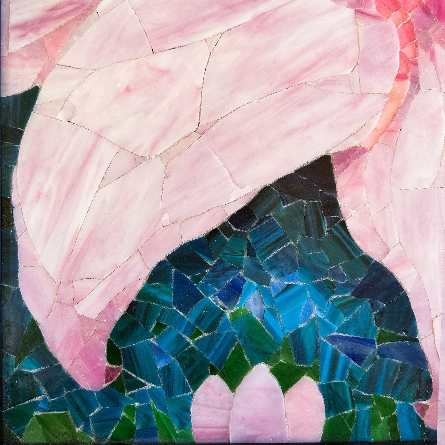 Flower Mosaic Pink Mosaic Blossom Marble&Jade Mosaic