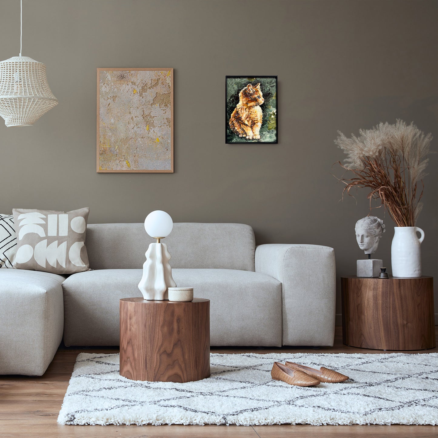 Kitty Marble&Jade Mosaic Art