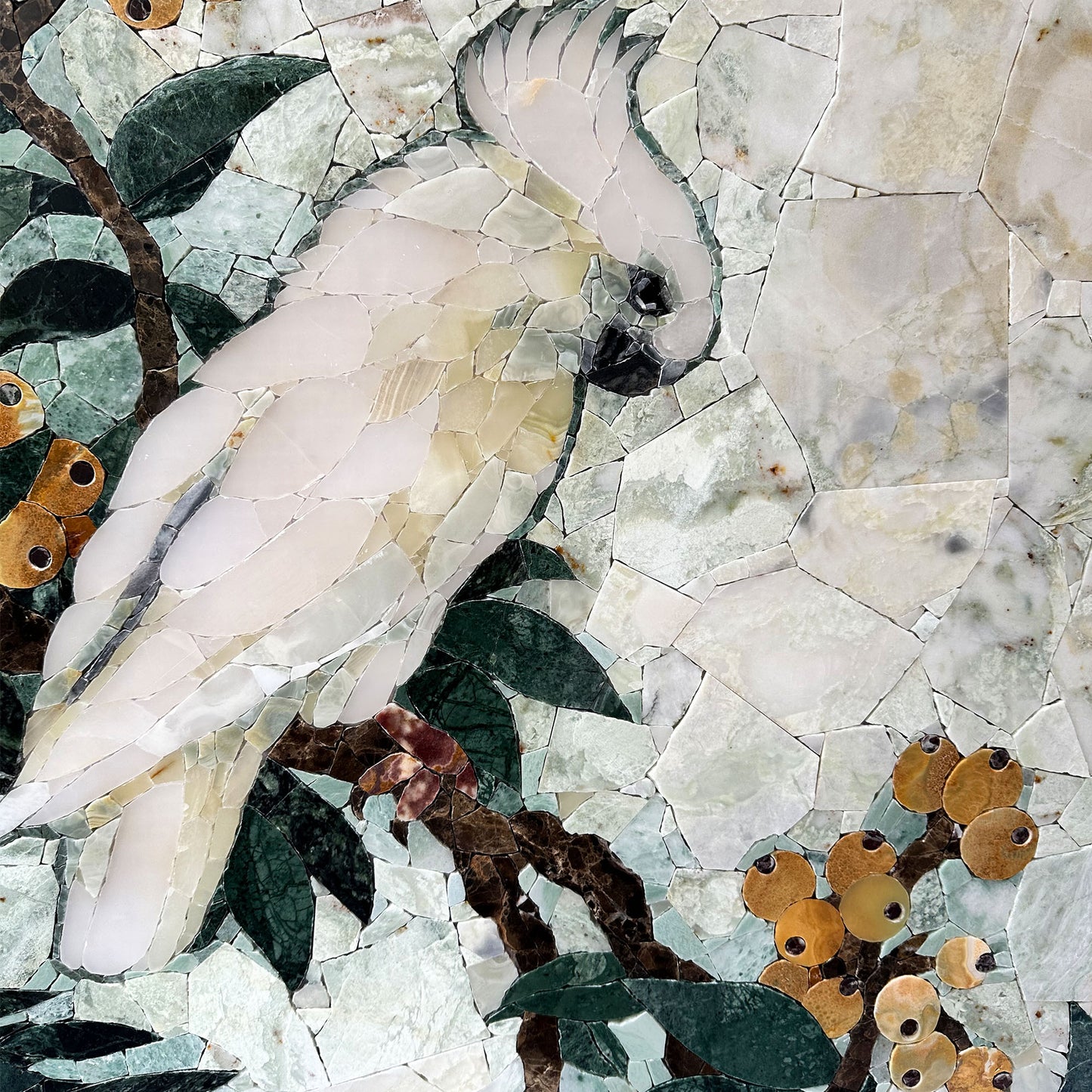 Loquat on the Tree Marble&Jade Mosaic