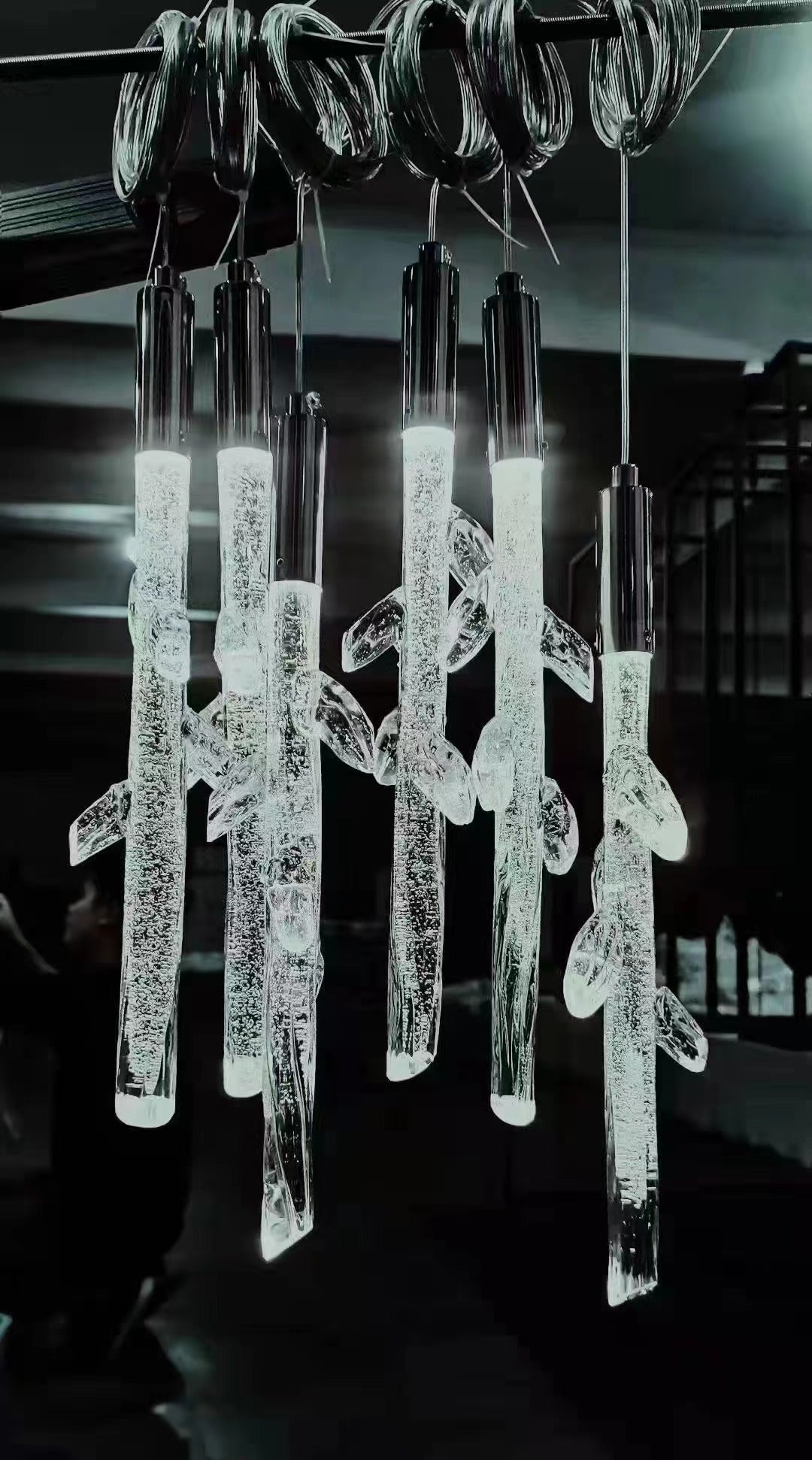 Hand blown Glass Tree Branches Chandelier