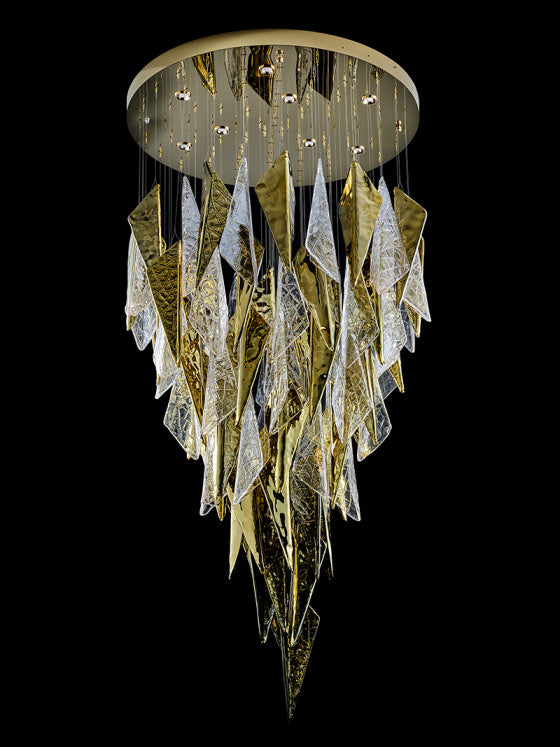 Triangle shape glass Windsurfing shape glass for chandelier free design