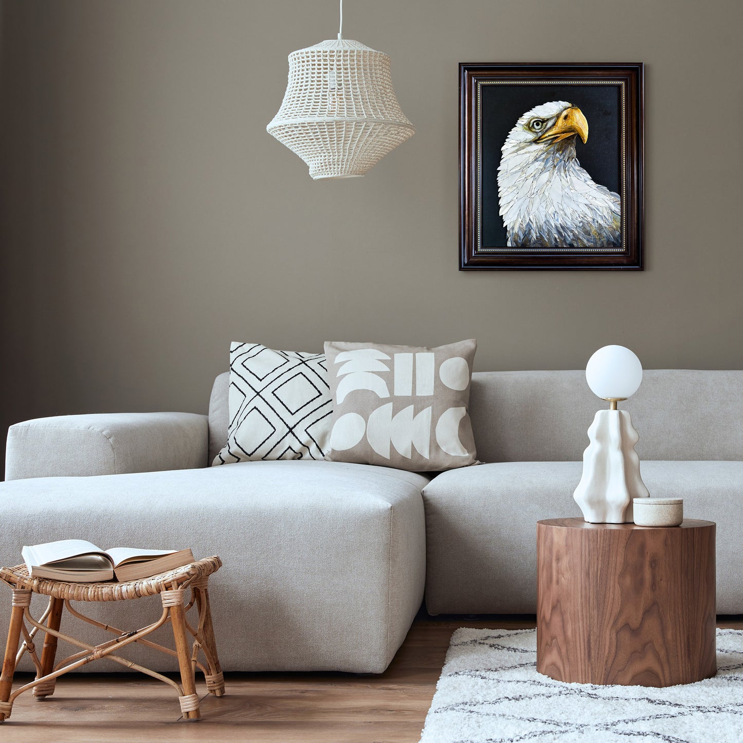 Bird Mosaic Eagle Mosaic handcrafted of Marble&Jade Mosaic
