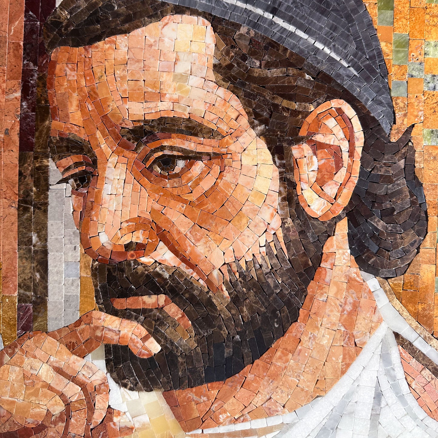 Modern Hotel Handmade Customized Artwork Religious Picture Stone Mural Mosaic Tile Wall Art