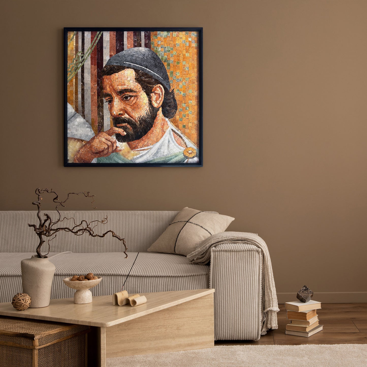 Modern Hotel Handmade Customized Artwork Religious Picture Stone Mural Mosaic Tile Wall Art