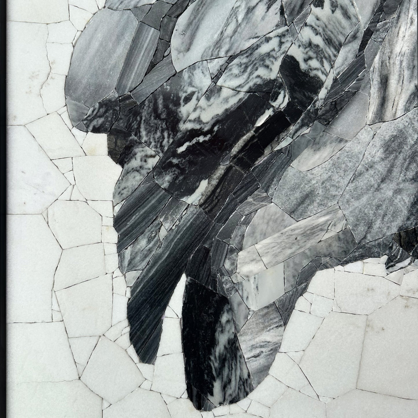 Owl Mosaic Made of Nature Marble
