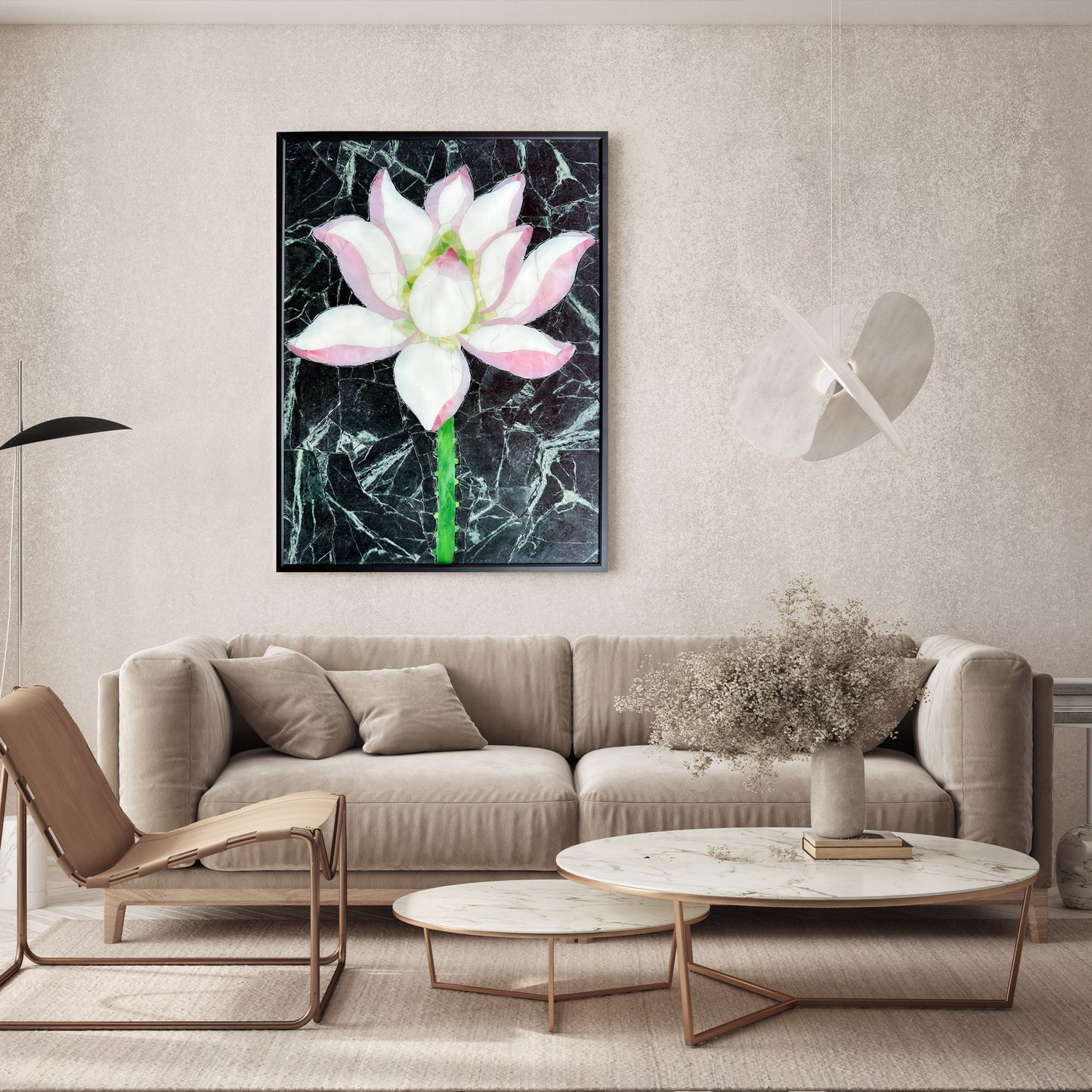 White Lotus Marble&Jade Mosaic for Mosaic Wall Art
