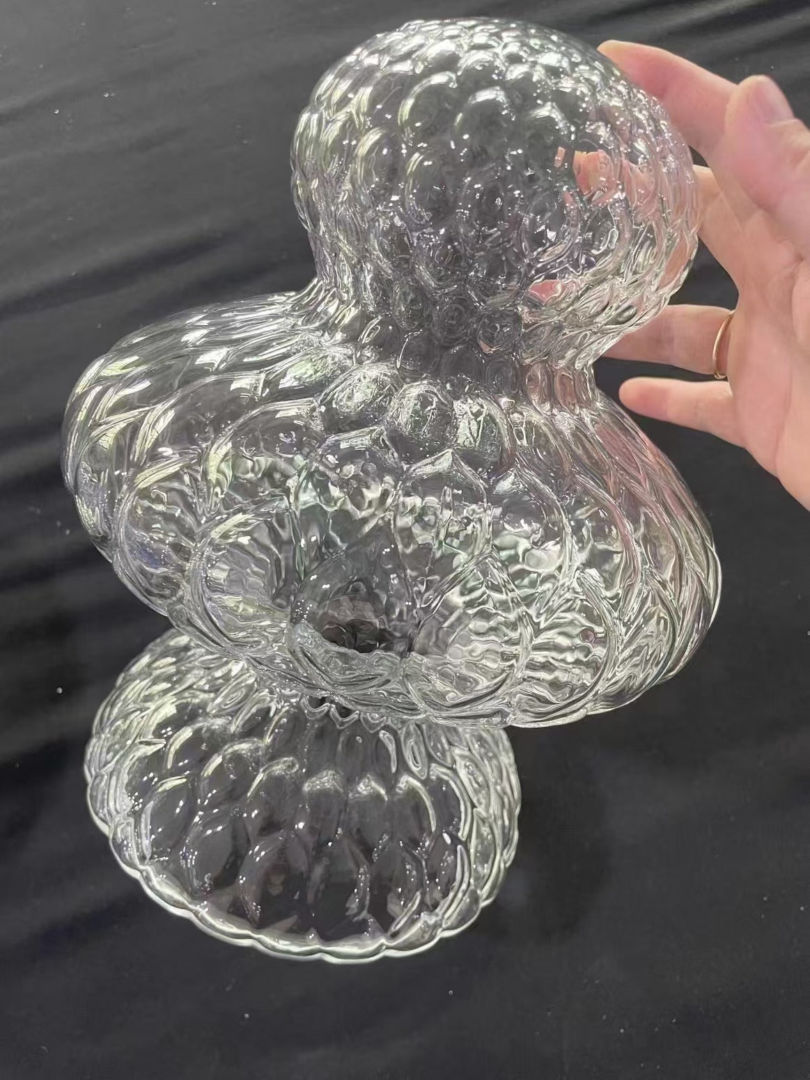 Gourd shape of crystal glass chandelier hand made for stairwell