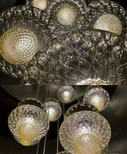 Gourd shape of crystal glass chandelier hand made for stairwell
