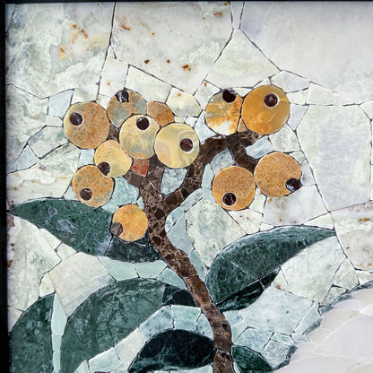 Loquat on the Tree Marble&Jade Mosaic
