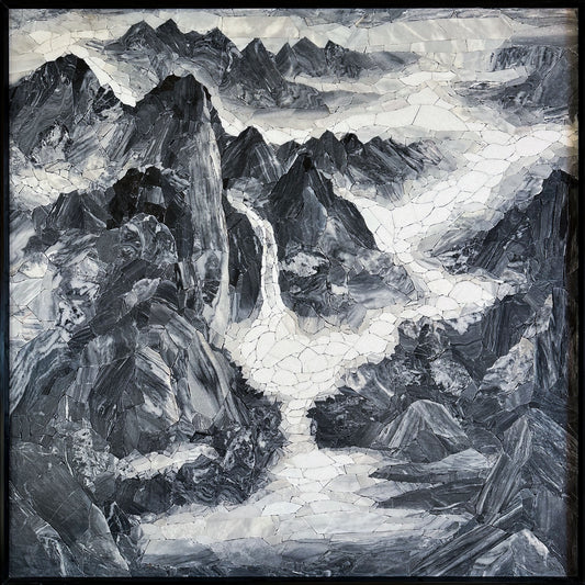 Chinese Mountains Painting Mosaic,Nature Stone Mosaic
