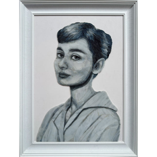 Audrey Hepburn Mosaic Portrat Arty Natural Stone Mosaic