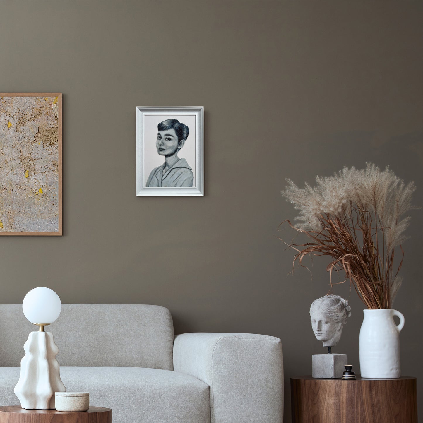 Audrey Hepburn Mosaic Portrat Arty Natural Stone Mosaic