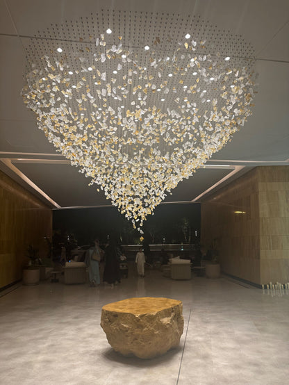 Crystal Stone Art Glass Chandelier for Hall and Hotel Lobby