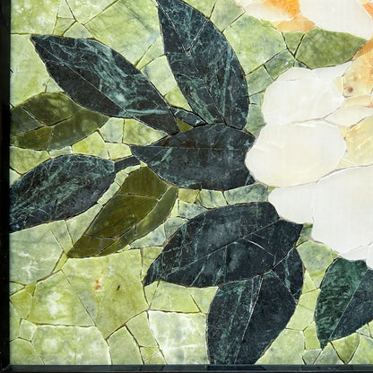 Big Flower Marble&Jade Mosaic as Mosaic Wall Art