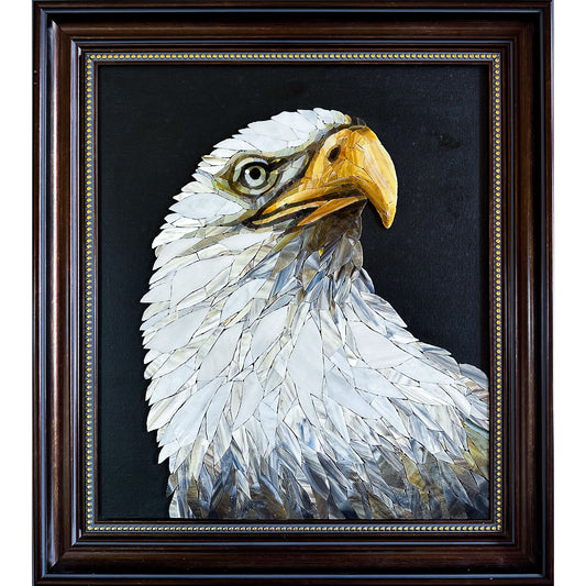 Bird Mosaic Eagle Mosaic handcrafted of Marble&Jade Mosaic