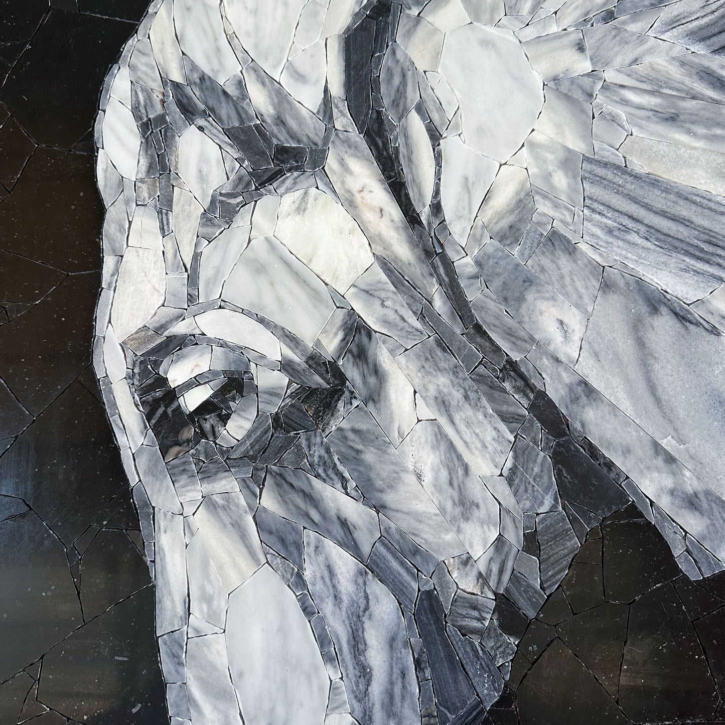 Arty Mosaic: Elephant Made by Marble Jade& Stone Mosaic