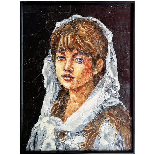 Mosaic Portrait made of Nature Stone and Marble Mosaic
