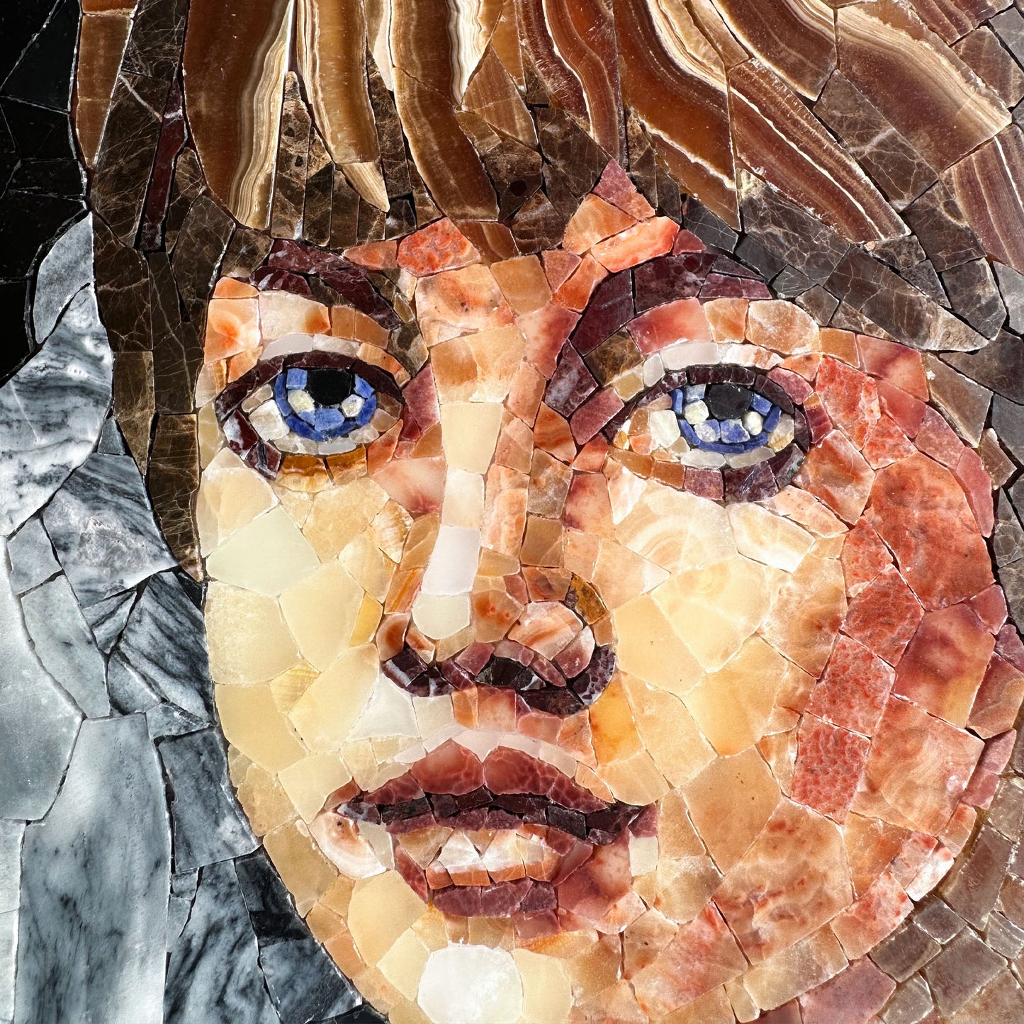 Mosaic Portrait made of Nature Stone and Marble Mosaic