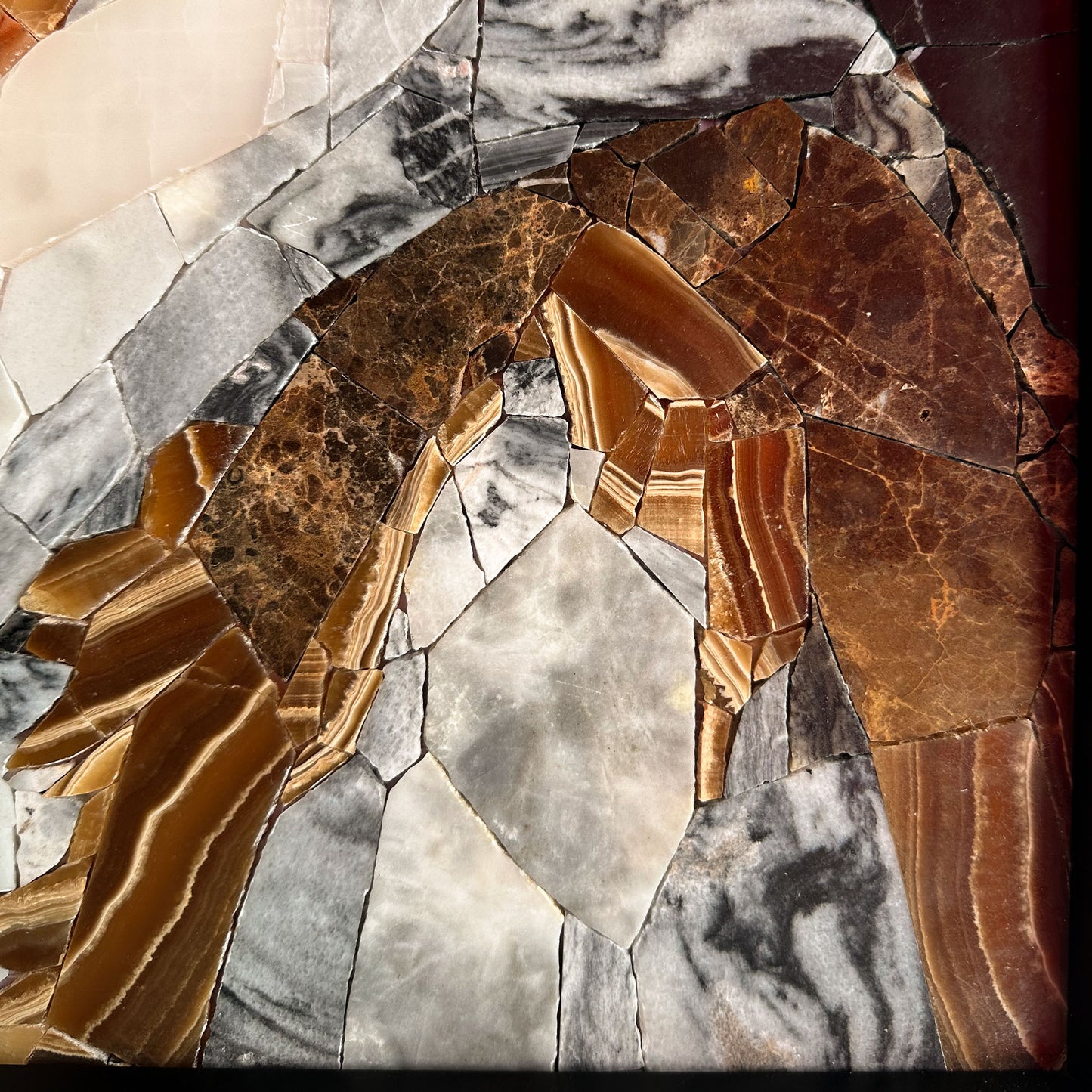 Mosaic Portrait made of Nature Stone and Marble Mosaic