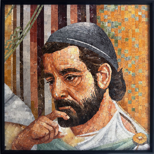 Modern Hotel Handmade Customized Artwork Religious  Picture Stone Mural Mosaic Tile Wall Art