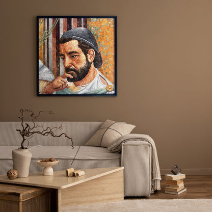 Modern Hotel Handmade Customized Artwork Religious  Picture Stone Mural Mosaic Tile Wall Art