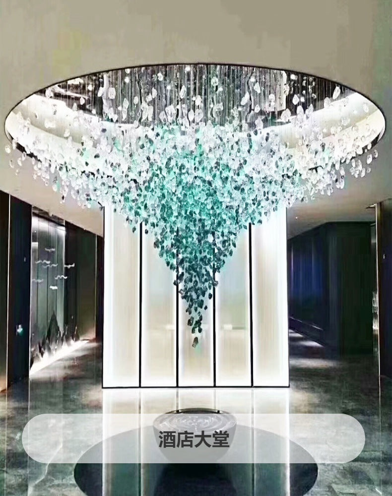 Crystal Stone Art Glass Chandelier for Hall and Hotel Lobby
