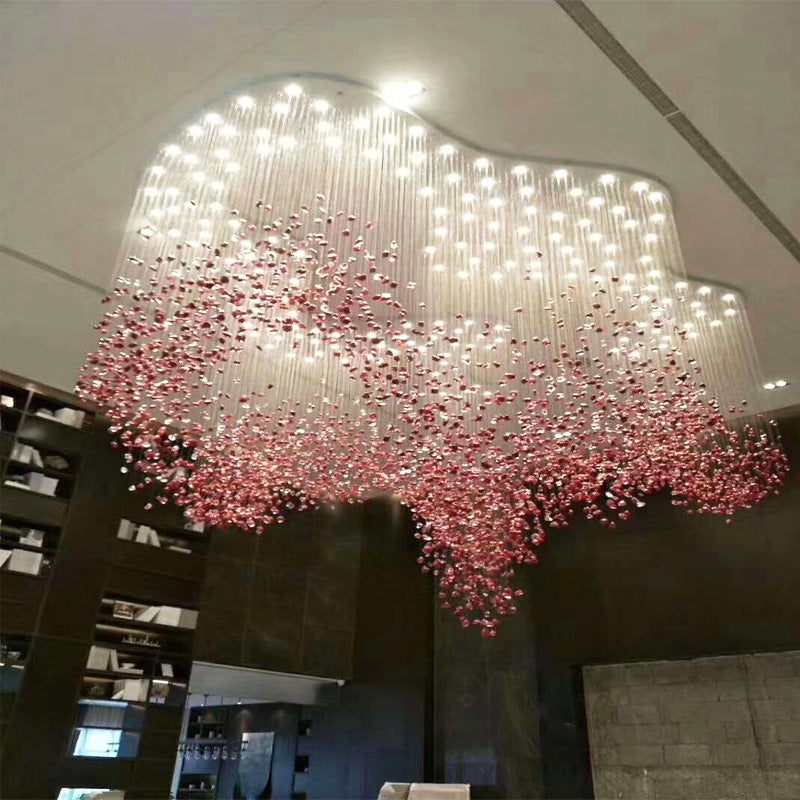 Crystal Stone Art Glass Chandelier for Hall and Hotel Lobby