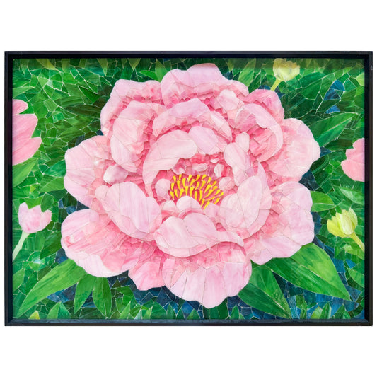 Peace Peony Glass Mosaic