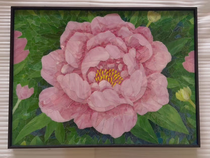 Peace Peony Glass Mosaic