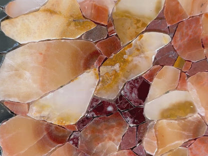Flowers in Bottle  Multicolor Mural Mosaic Tiles for Decoration Made from Natural Stones and Marble Mosaic