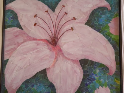 Flower Mosaic Pink Mosaic Blossom Marble&Jade Mosaic