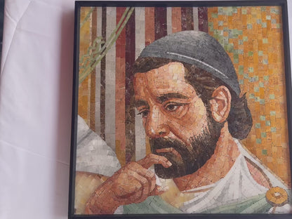 Modern Hotel Handmade Customized Artwork Religious  Picture Stone Mural Mosaic Tile Wall Art