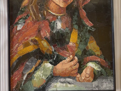 Mosaic Portrait Custom Marble Art Mosaic Decoration Marble Tile Cut Mosaic Mural