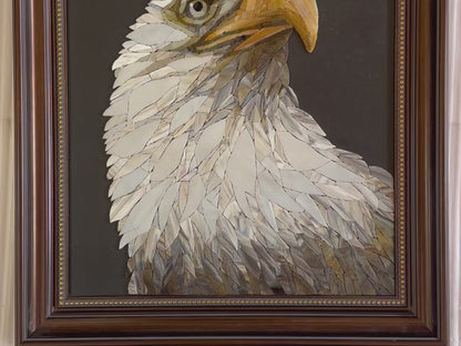 Bird Mosaic Eagle Mosaic handcrafted of Marble&Jade Mosaic