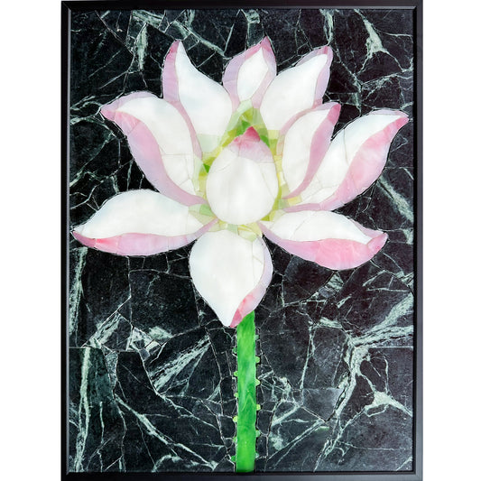 White Lotus Marble&Jade Mosaic for Mosaic Wall Art
